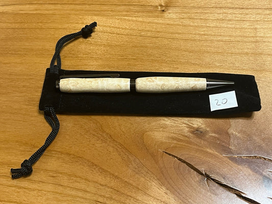 Handmade Wooden Pen - Slimline Gunmetal 20